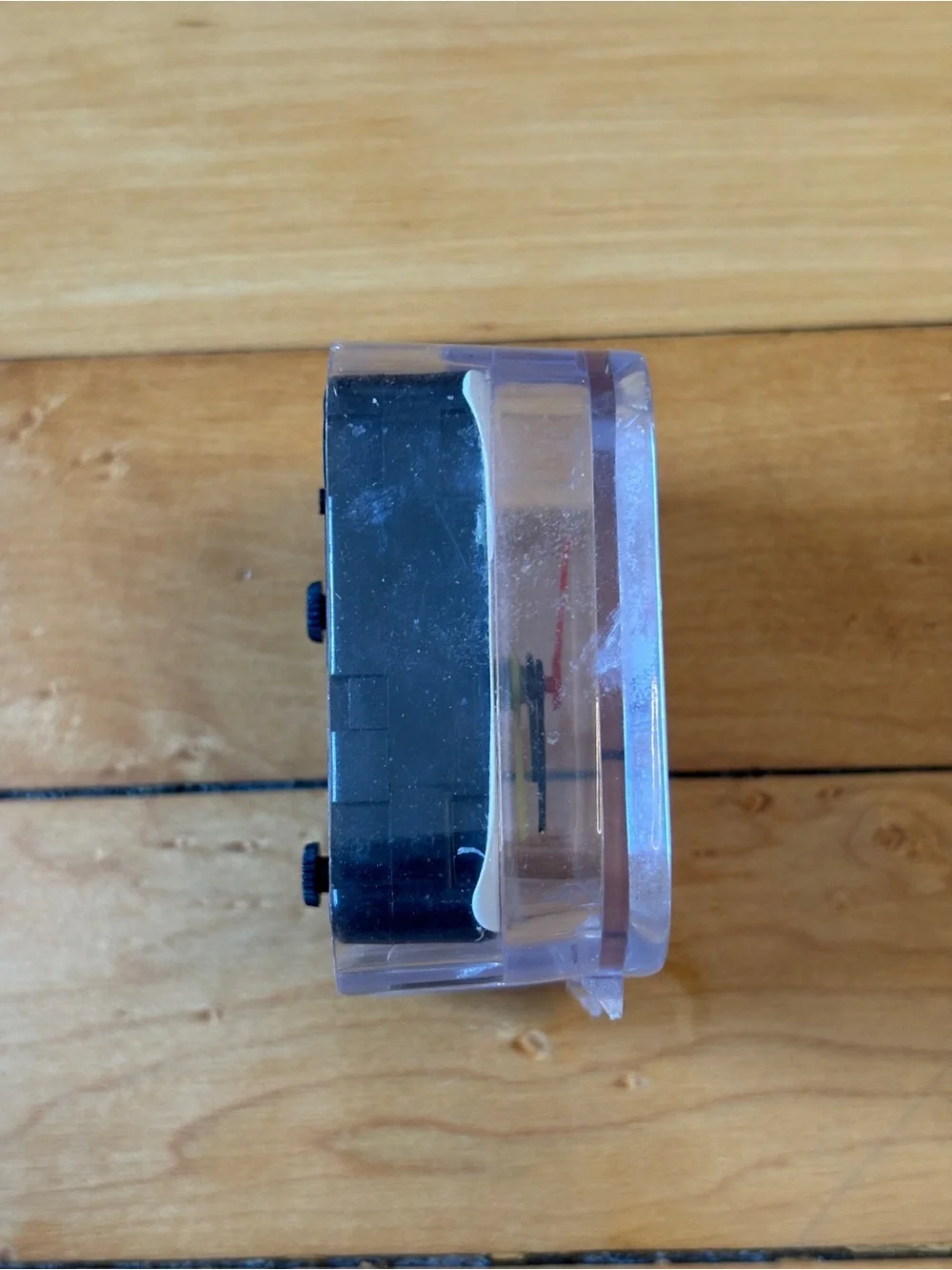 GUC Vintage Mini Quartz Minimalist Transparent Clear Acrylic Travel Alarm Clock